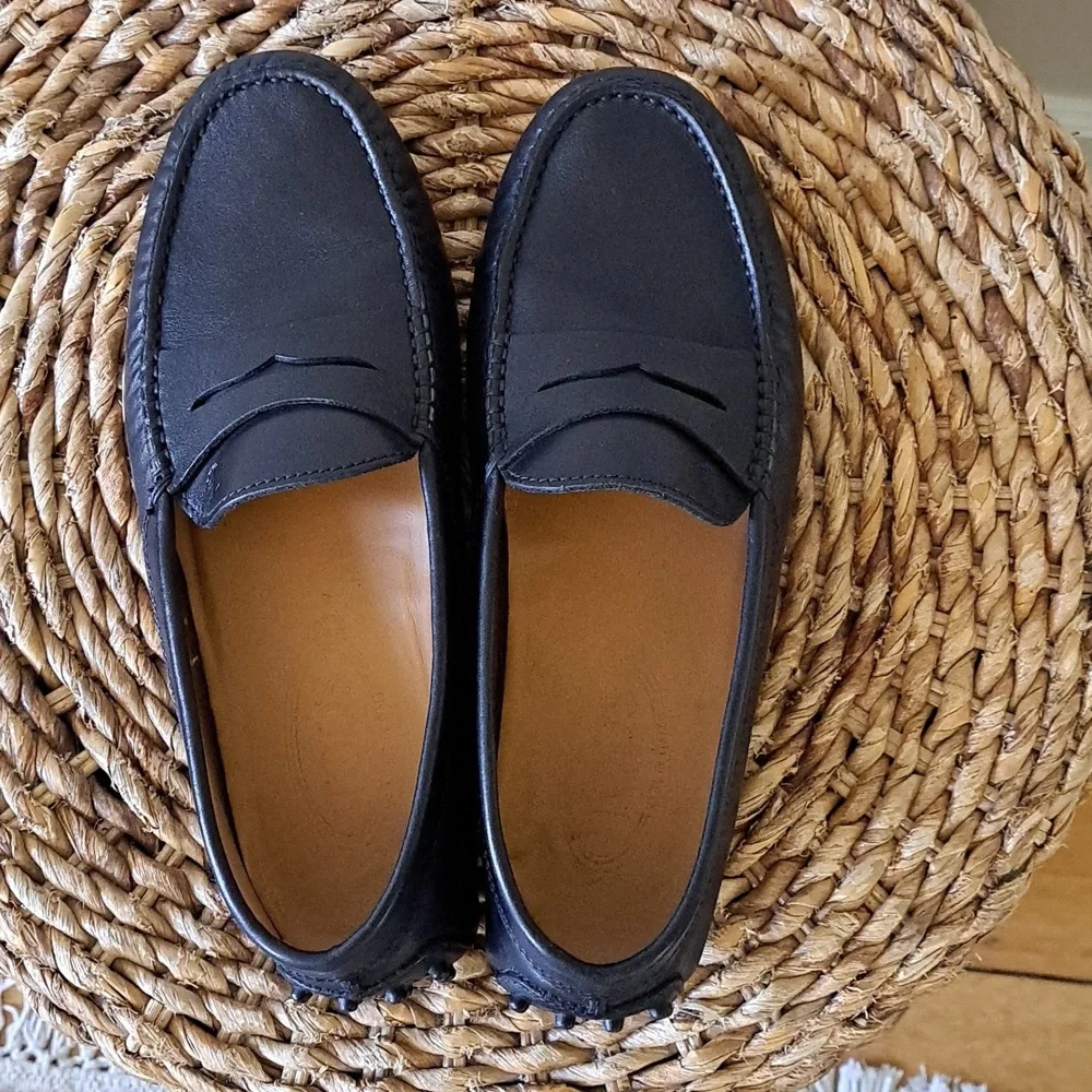 Tod's‎ Mens Gommino Black Leather Driving Penny Loafers 6.5/US7.5
